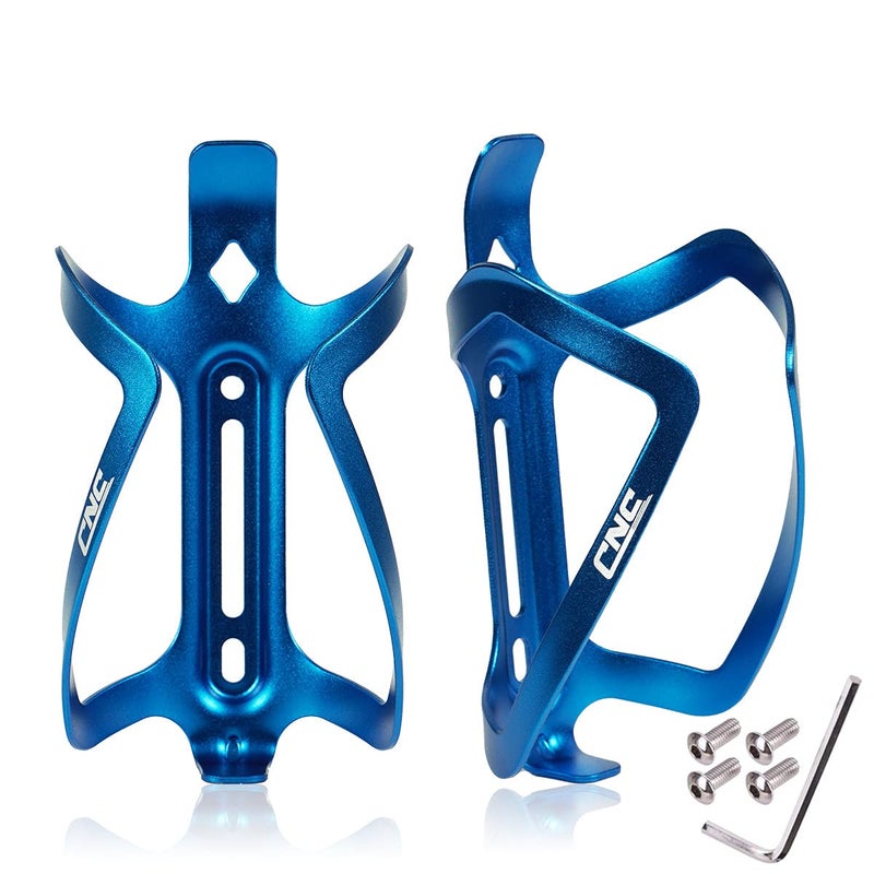CNC Bike Water Bottle Holder, Bike Water Bottle Cage for Road Bike/Mountain Bikeï¼Œ2-Packï¼ŒBlue - Image 1